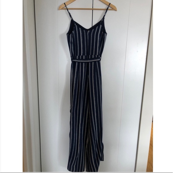 Monteau navy pinstripe jumpsuit - Picture 5 of 5